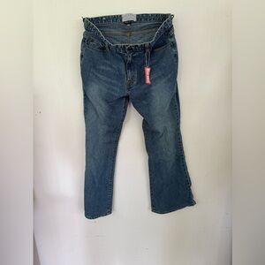 ⭐️Sale⭐️Steve & Barry's Denim Blue Mid Rise Flare Leg Jeans Women Size 14 /short